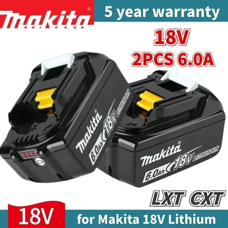 

Makita 18V 6.0Ah Battery BL1860 Rechargeable Battery 18V Replacement Power Tool Battery For Makita BL1815 BL1860 BL1840 DTW700