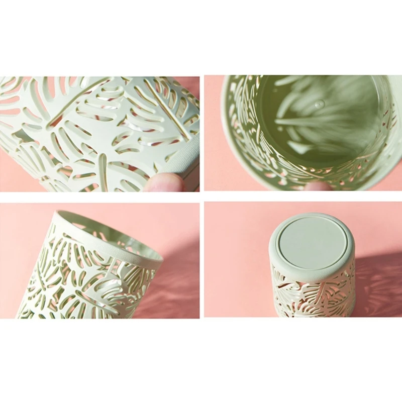 Imitujący rattanowy pojemnik na długopisy śliczny piórnik na biurko pudełko do przechowywania pędzli do makijażu biuro