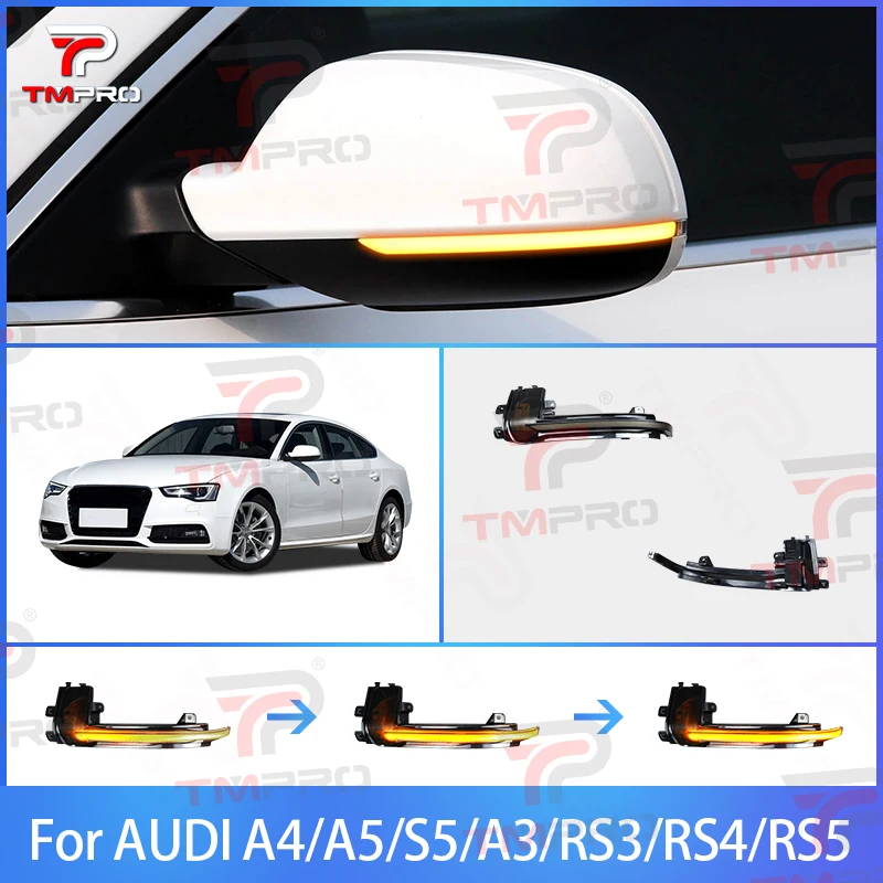 

Для Audi A4 A5 S5 A3 RS3 RS4 RS5 2010-2016 индикатор бокового зеркала, динамический указатель поворота, светодиодный синий свет