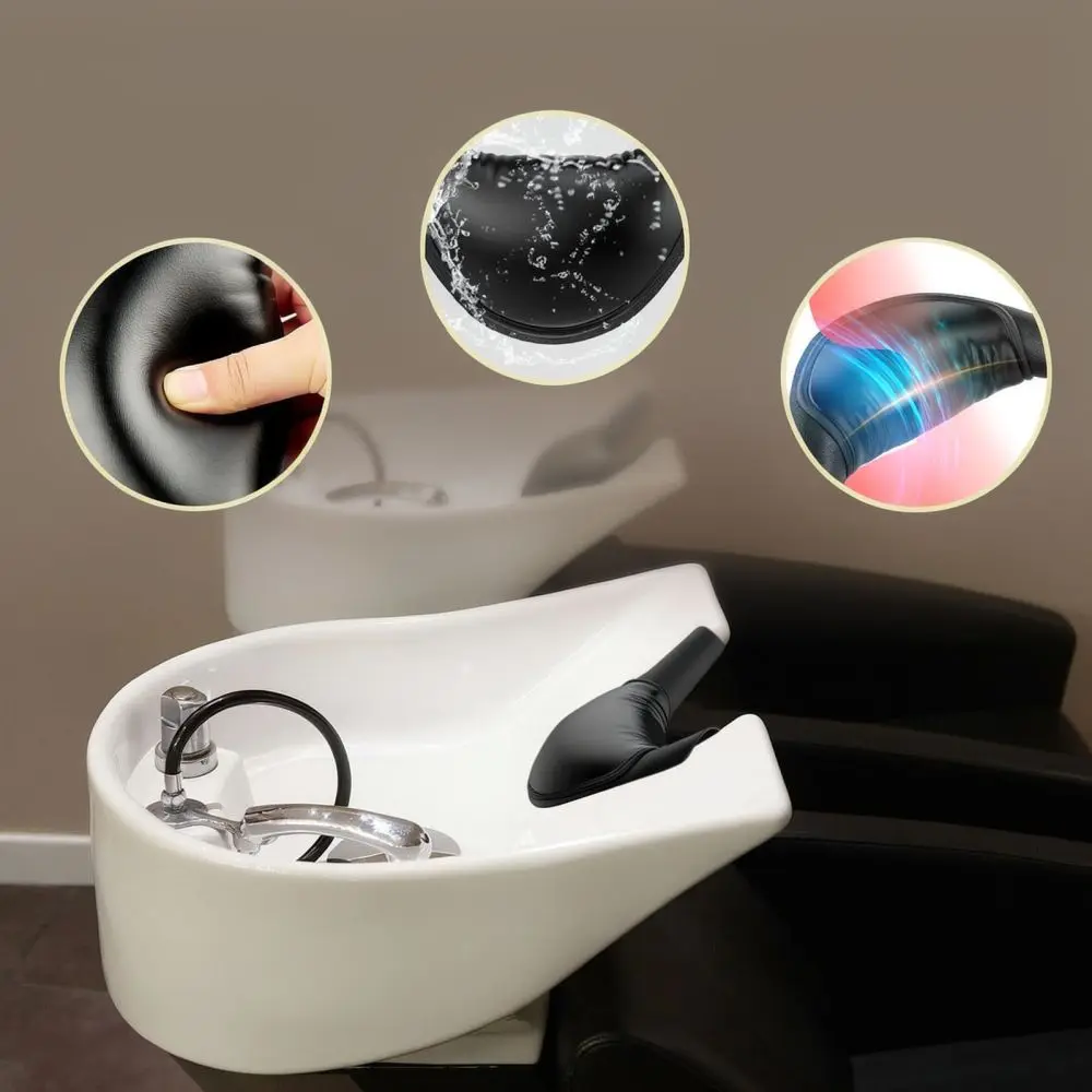 Hair Salon Sink Neck Rest Support Cushion Soft Leather U Shape Shampoo Bed Pillow Barber Shop Washing Equipment