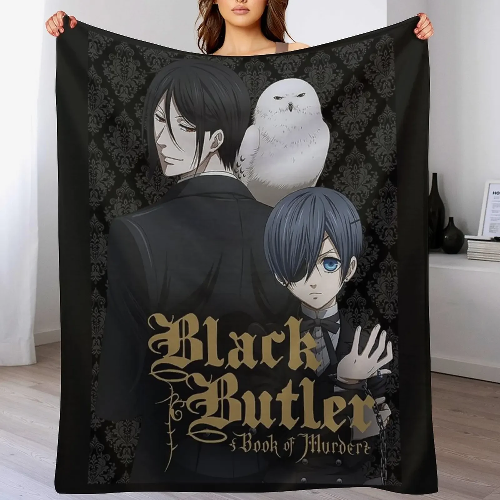

black butler black Throw Blanket Retros valentine gift ideas Winter beds for babies Blankets