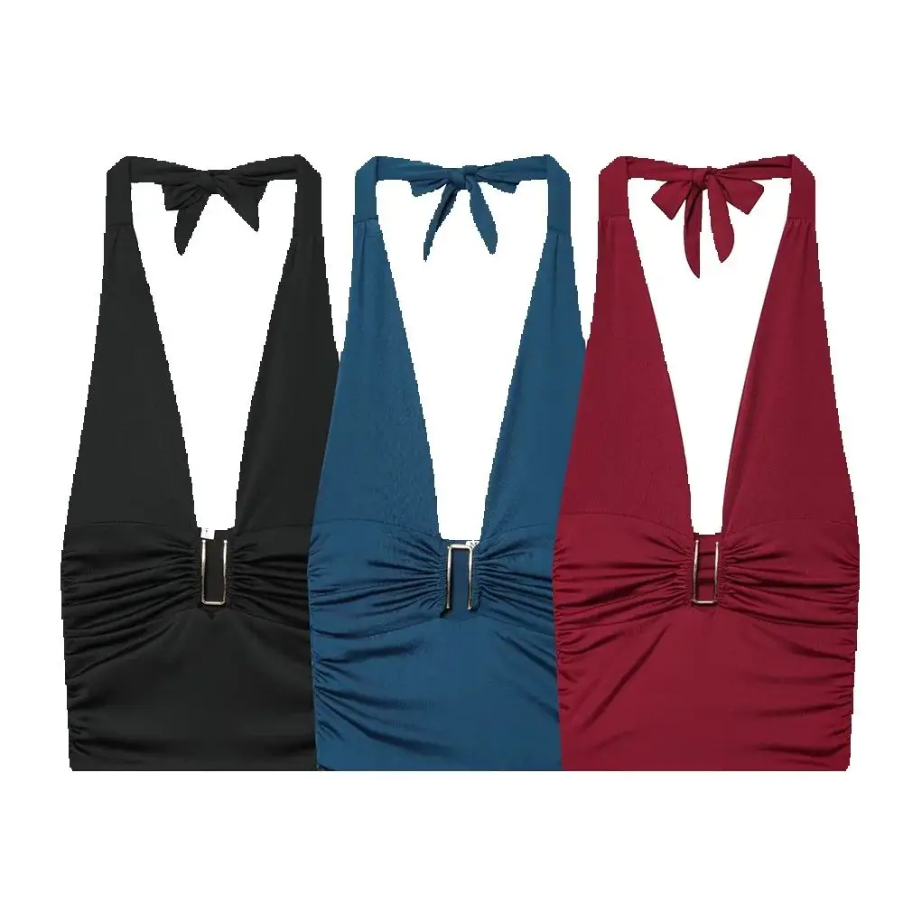 

Осенний новый женский галстук-бабочка с металлической наклейкой и цветочным декором, плиссированный висящий воротник на шее, топ