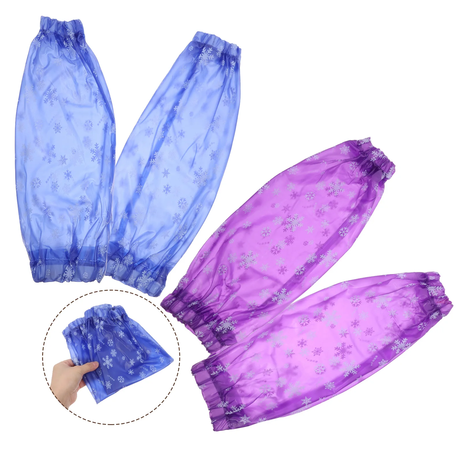 

2pcs Waterproof Oversleeves Kitchen Arm Sleeve Protectors Pvc Oilproof Elastic Lightweight Comfortable Universal Fit Unisex