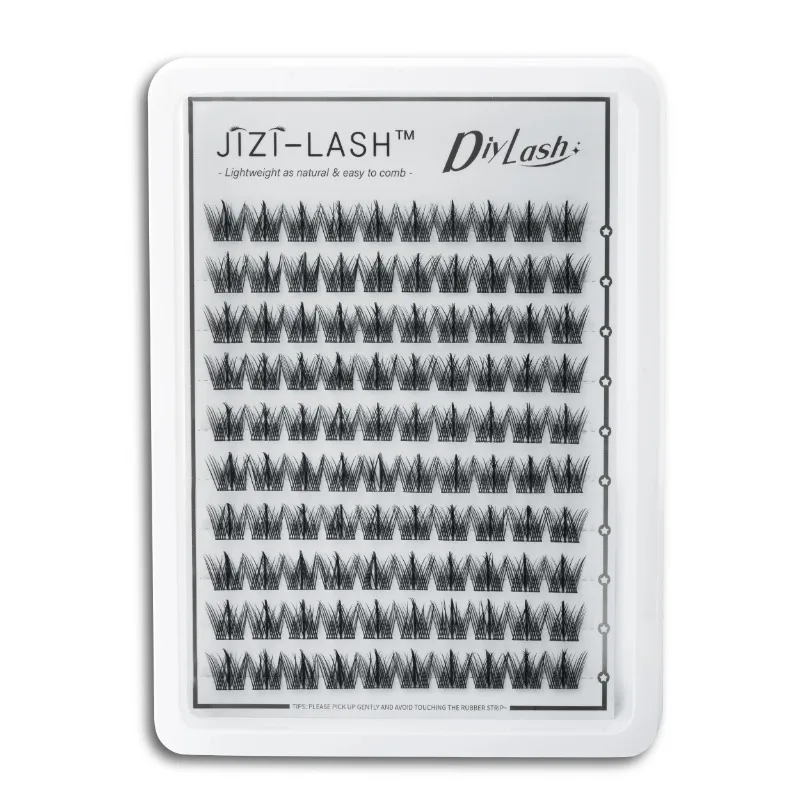 

JIZI-LASH Pre Fanned Wispy Eyelash Extension 5D 7D 9D Spike Hybrid Fan Lashes Volume Fans Cluster Eyelashes 100Pcs DIY D Curved