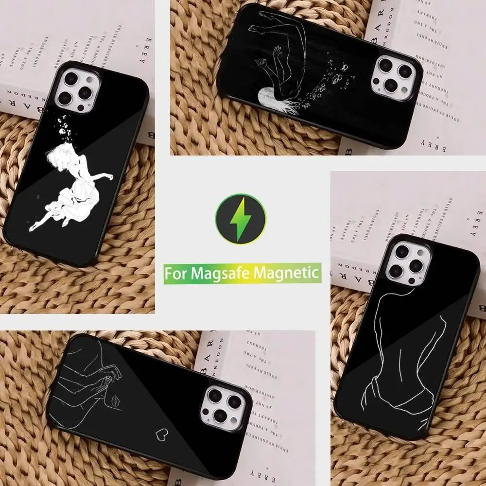 

Body Woman Art Sexy Phone Case For iPhone 16,15,14,13,12,11,Pro,Max,Plus,Mini, Magsafe,Magnetic Wireless Charging Case