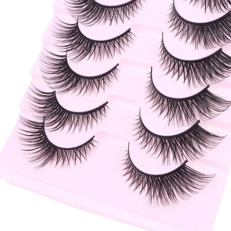 10 Paar Cat-Eye-Kunstwimpern, flauschige, zarte Faux-Nerzwimpern, natürliches Volumen, für tägliches Make-up, Party, Cosplay – Detail 13
