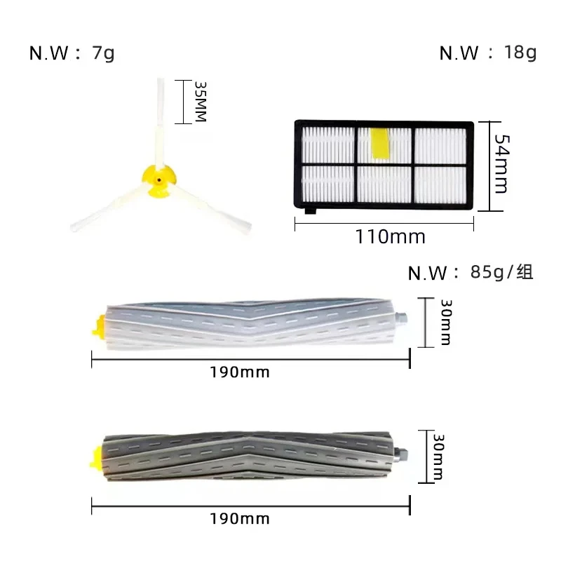 For iRobot Roomba 800 900Series 805 864 960 961 Vacuum Cleaner Main Side Brush HEPA Filters Wanxiang Wheel replacement Accessory