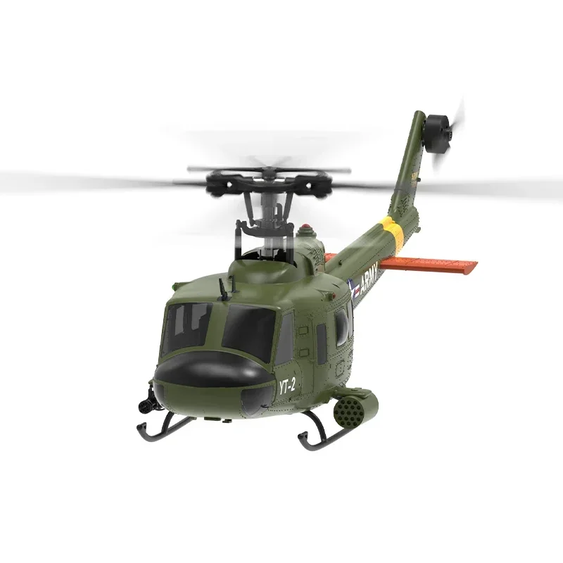 Yuxiang F07 1/34 Uh-1 듀얼 브러시리스 헬리콥터, 6 채널 광학 흐름 포지셔닝 RC 헬리콥터 장난감