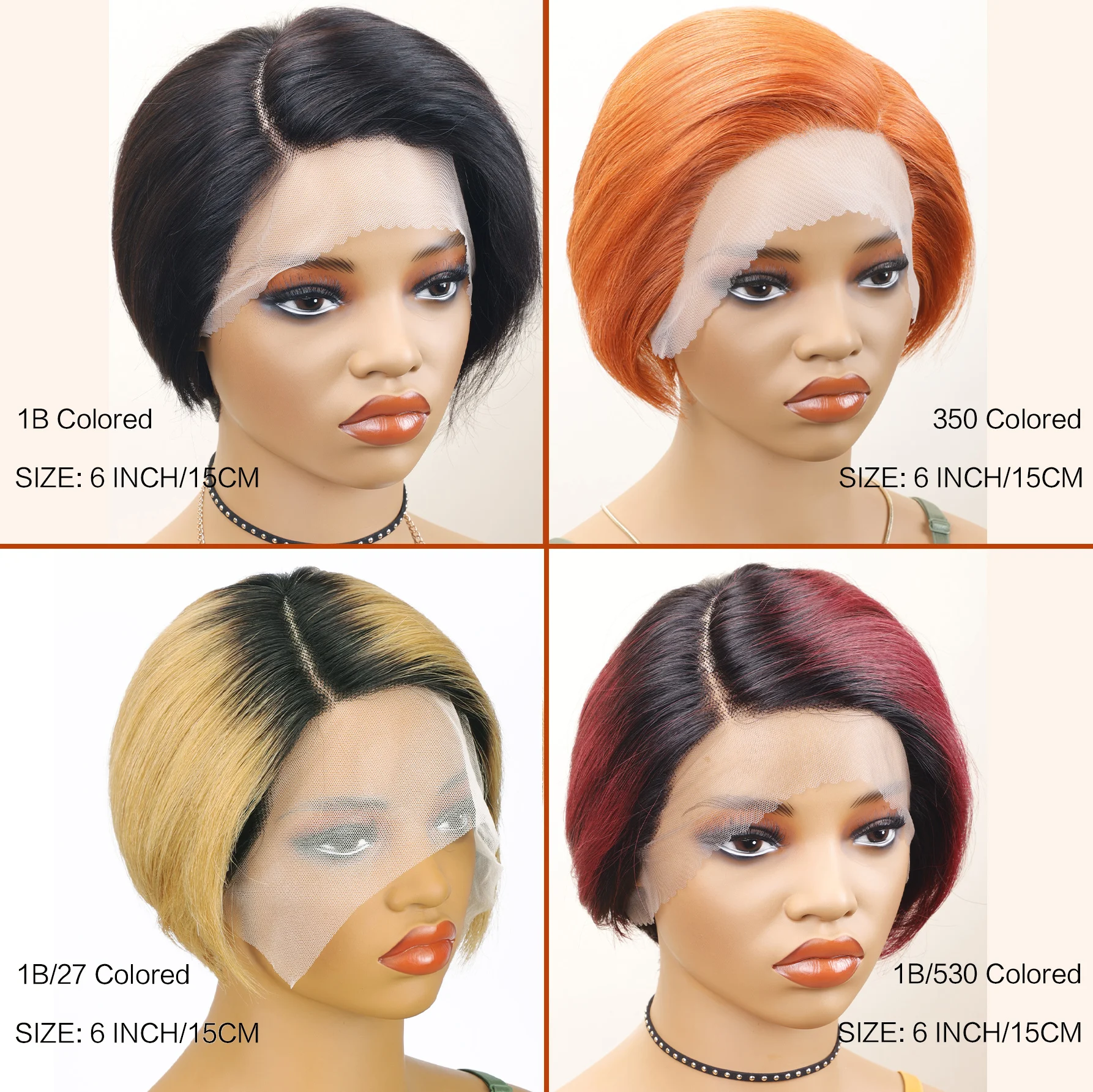 Short Pixie Cut Wig Human Hair Short Bob Straight Wig For Women T Part Lace Front Wig 13x1 4x1 Remy Human Hair 150% Density