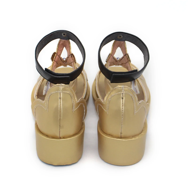 Game Honkai Star Rail Dr. Ratio Cosplay Boots Shoes Gold Sandal for Halloween Carnival Party Christmas