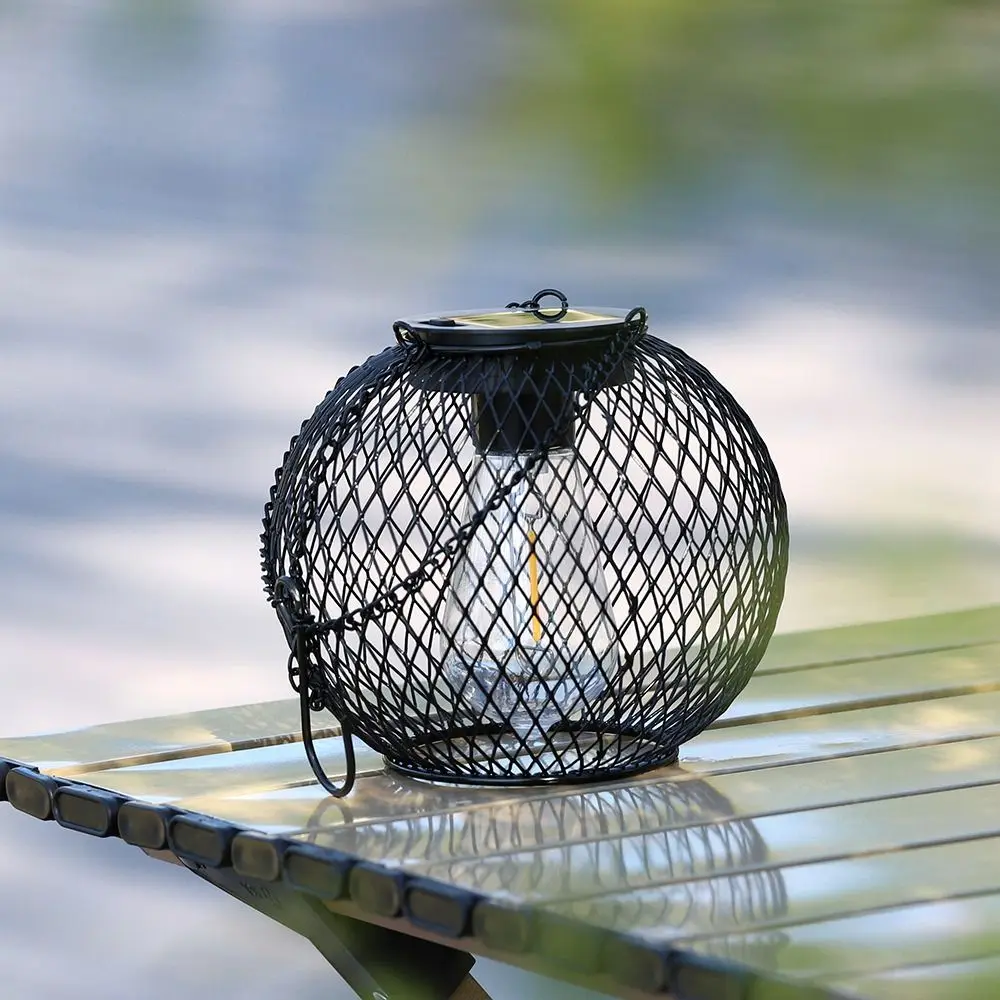 

Waterproof Solar Lantern Lights Brighter Retro Solar-Powered Hanging Lanterns Rechargeable with Handle Hook