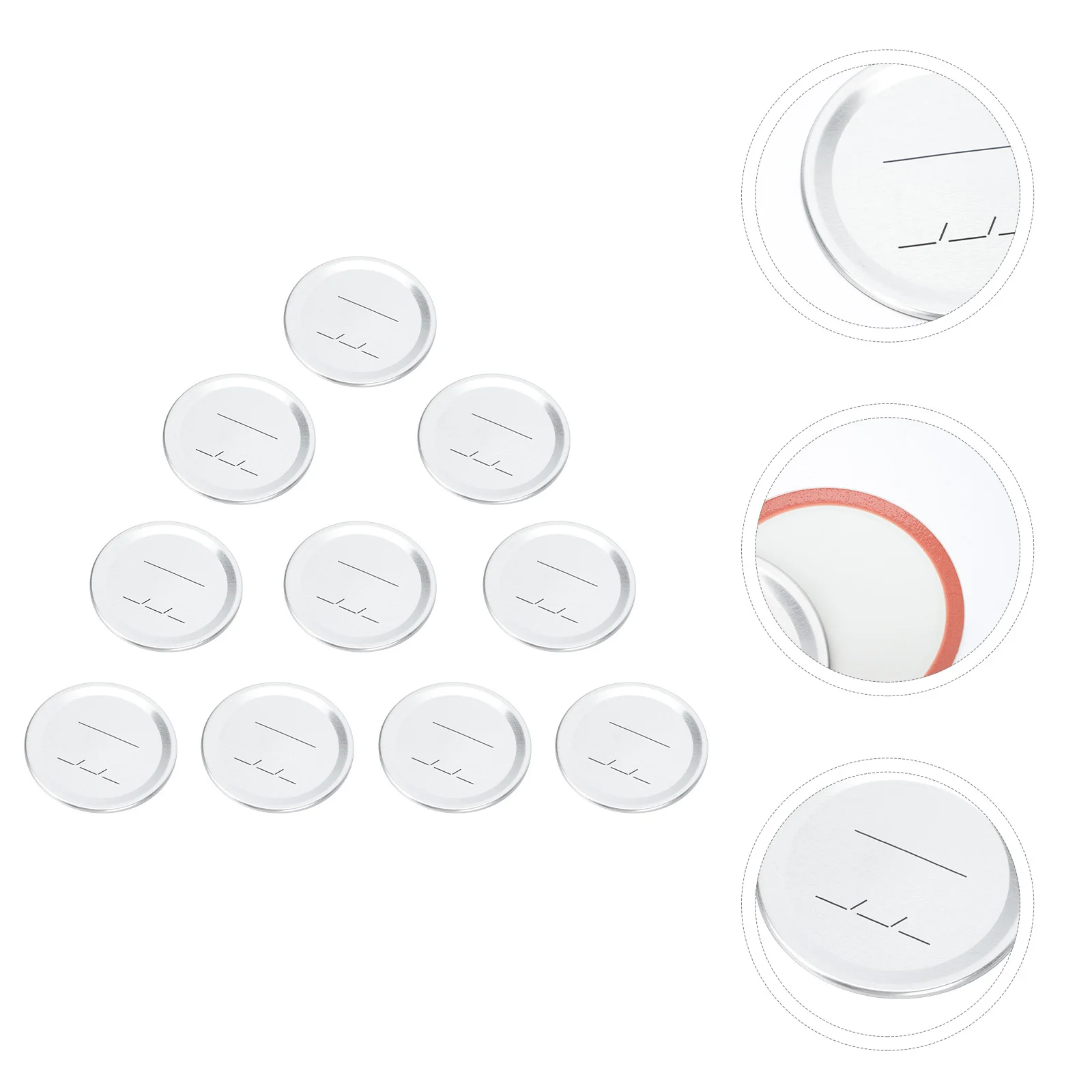 

20Pcs Tinplate Jar Covers Strong Wearresistant Multipurpose Sealing Caps for Canning Silver Can Lids Covers Can Lids Discs