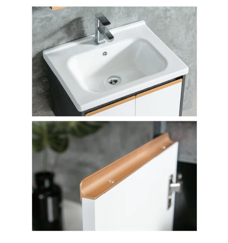 Tocador de baño de PVC moderno, conjunto de lavabo con espejo, proveedores de China