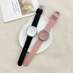 2024 Simple Square Women Watches Leather Fashion Ladies Wristwatch Big Dial Relogio Feminino Female Quartz Clock Elegant Gift