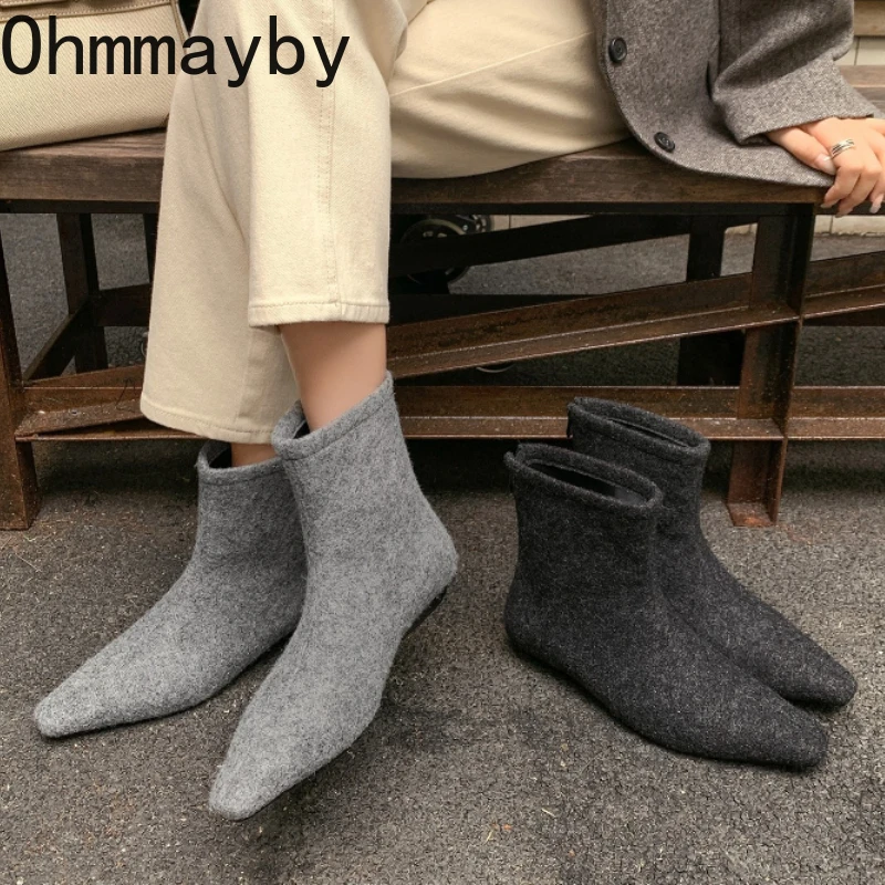 

2026 Spring Autumn Low Heels Woman Ankle Boots Fashion Square Toe Party Dress Shoes Design Modern Short Botas Para Mujer