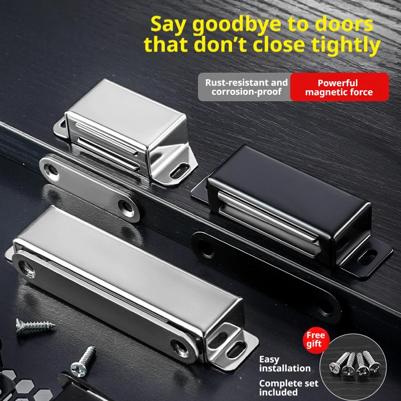 Strong Magnetism Magnetic Door Buckle — Stainless Steel Hardware Chrome Door Closer
