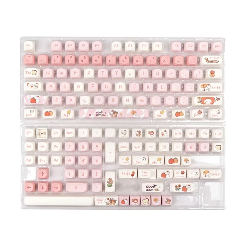 PBT MOA Profile 144Keys Dye Sublimation Keycaps Set for 61/87/96/98/104/108 MX Switching Mechanical Keyboards Keycaps