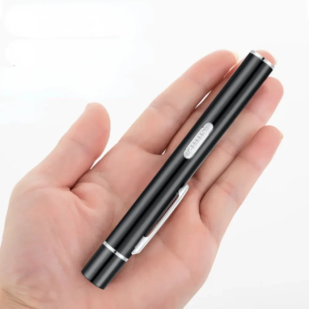 2 in 1 USB Rechargeable Medical Handy Pen Light Nursing Flashlight LED Flashlight With Stainless Steel Clip Pocket Flashlight