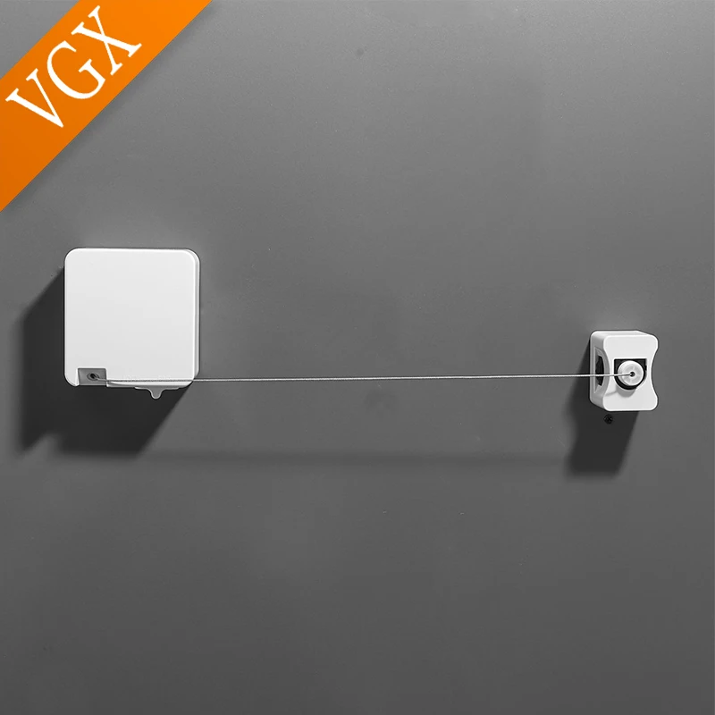 VGX Invisible Retractable Clothesline Stainless Steel Clothes Drying Rack Balcony Indoor Organiser Wire Rope Laundry Hanger Line