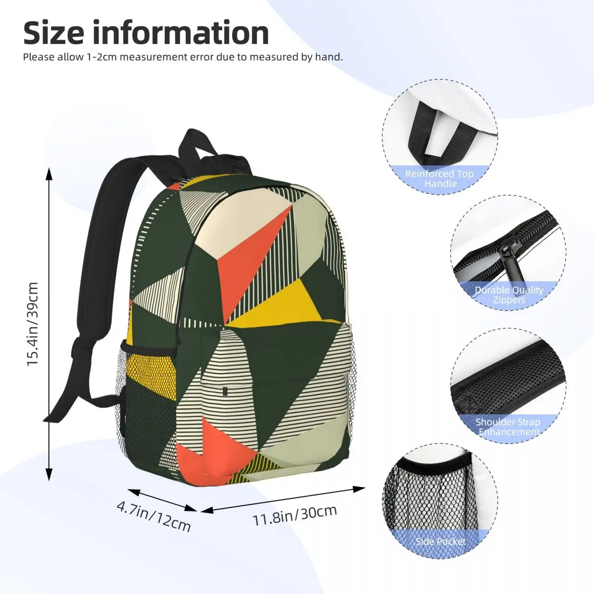 Bauhaus mochilas escolares para niños y niñas, bolso de hombro de gran capacidad, a la moda, para estudiantes