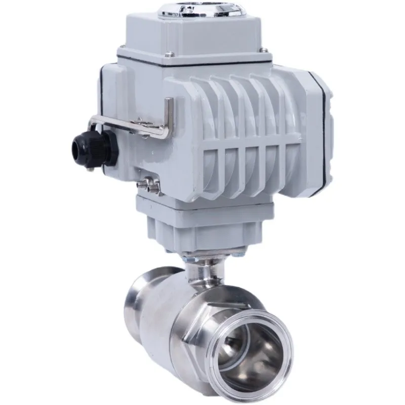 57mm Sanitary Stainless Steel Motorized Ball Valve 12V Flush Type for Pneumatic Or Hydraulic Systems