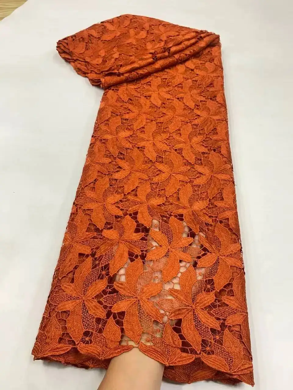 

Royal Blue Guipure Cord Lace Fabric 2025 Latest African Guipure Embroidery Lace Fabric with Sequins for Women Wedding Dress