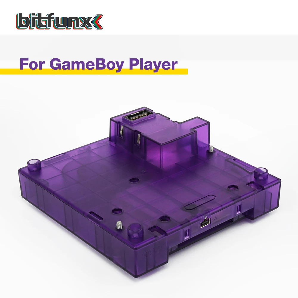 Bitfunx 반투명 베이스 케이스, GBA 게임보이 플레이어용 GC 교체 게임 쉘, NGC 게임 콘솔용 Dol-017 