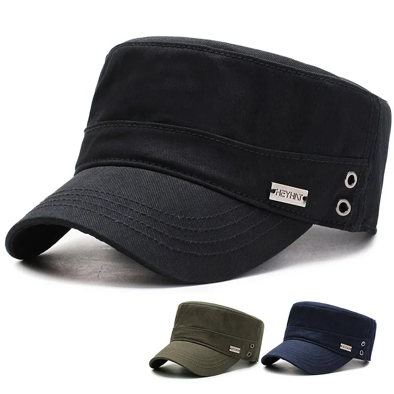 

Baeball Cap For Spring Summer Autumn Winter All Seaon Sun Hat Flat Top Military Cap Outdoor Travel Hat