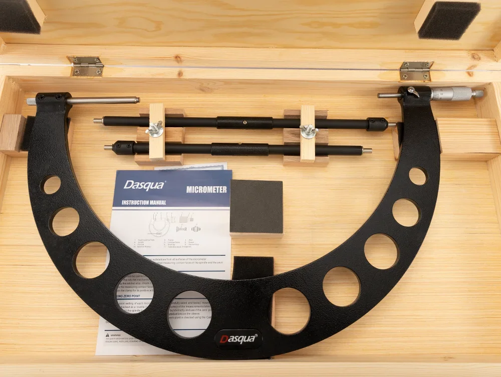 

l For Dasqua 400-500 mm Outside Micrometer With Adjustable Anvils Satin Chrome