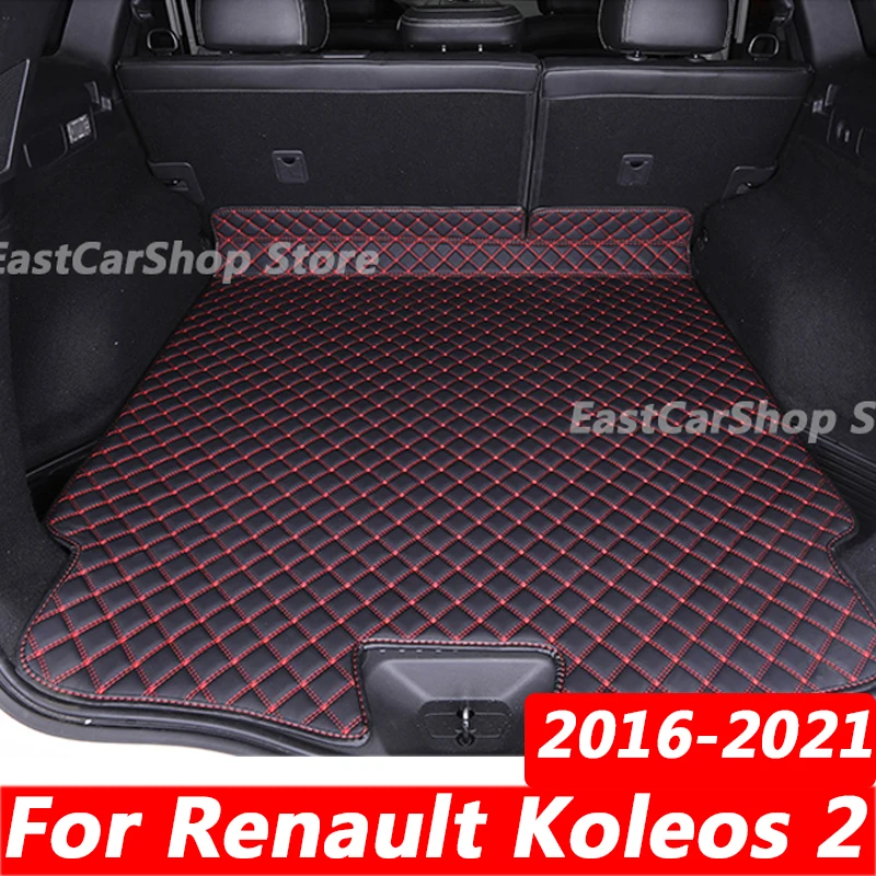 

For Renault Koleos 2 Samsung QM6 2016-2021 Car Leather Trunk Mat Boot Liner Tray Car Rear Trunk Cargo Protective Waterproof Mat