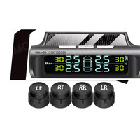 Wireless Tire Pressure Monitoring System Solar Power TPMS Universal 6 Alarm Modes 4 TPMS Sensors
