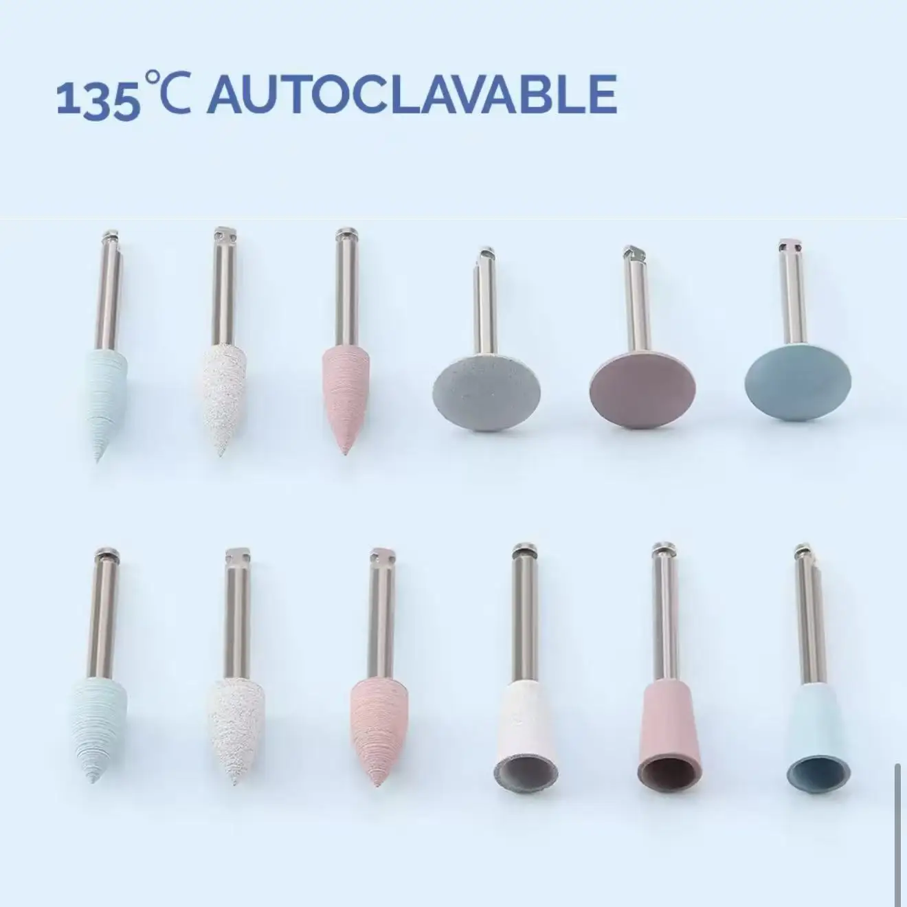 

Dental Composite Polishing Kit RA 2.35mm Low Speed Hanpiece Silicone Grinding Heads 12PCS/Box
