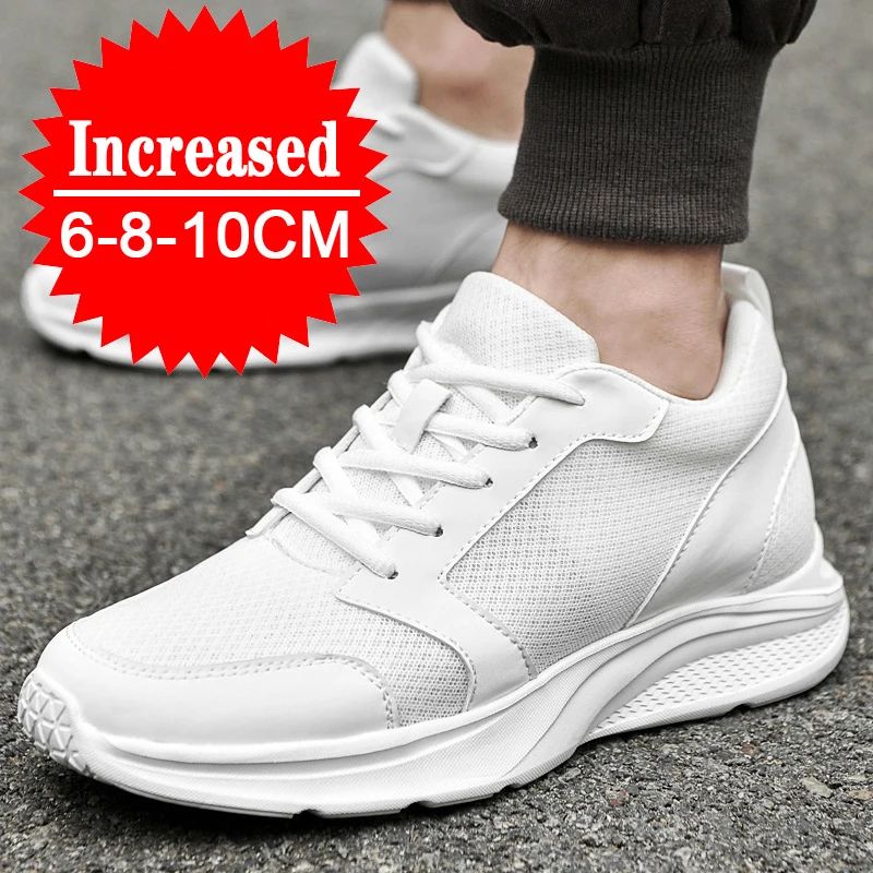 Men Elevator Shoes Height Increase Sneakers Shoes for Men 10cm Sports Casual Shoes Invisible Inner Heightening Shoes for Men 8cm