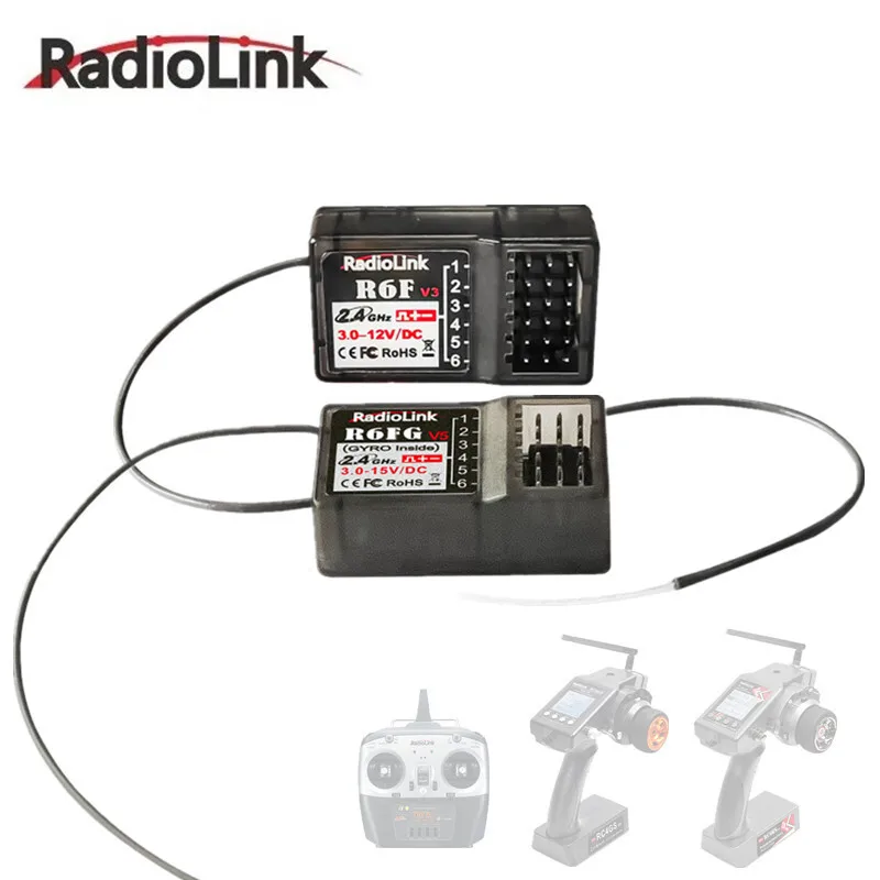 Radiolink R6FG R6F 2.4G récepteur FHSS 6 canaux RX système de radiocommande R6FG fonction gyroscopique pour T8FB/RC3S/RC4G/RC4GS/RC6GS