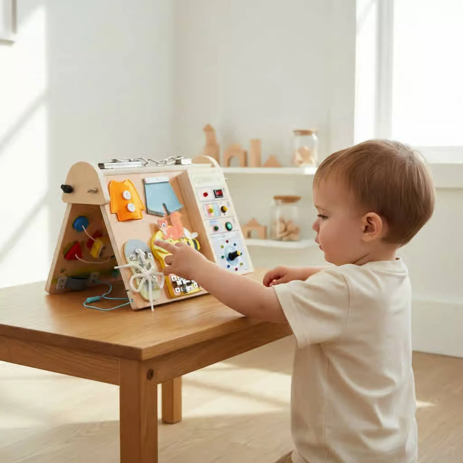 four-in-single-busy-board-switches-led-busy-board-early-education-safe-for-children