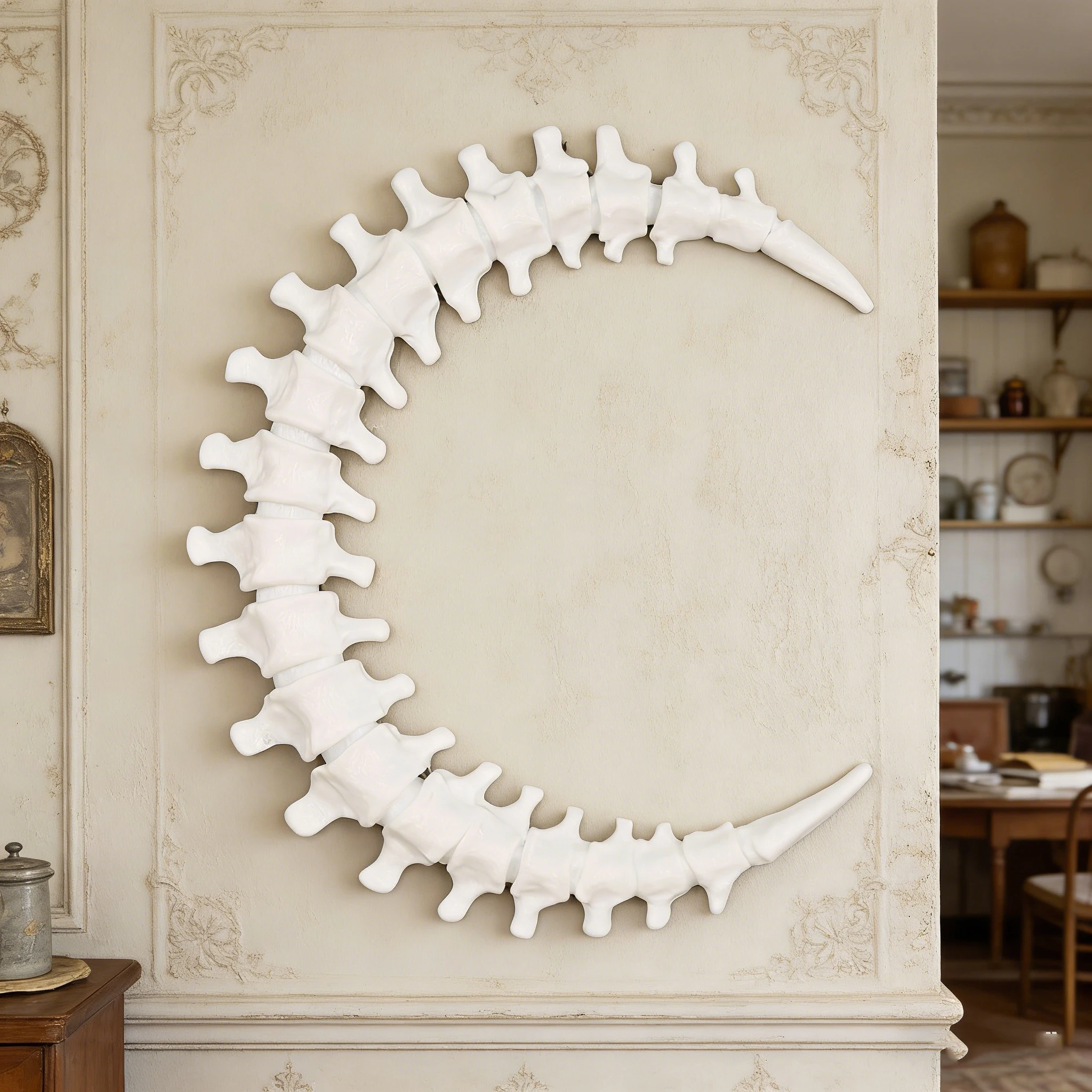 Cross-border Moon Anatomy Style Spinal-shaped Wall Decoration Pendant, suitable for personalized Gothic-style home wall decorati