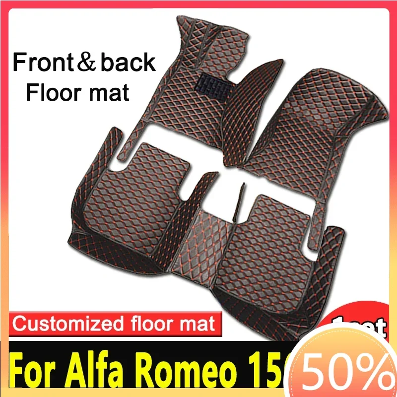 Car Floor Mats For Alfa Romeo 156 1997~2001 Waterproof Anti-dirt Pad Foot Pads Leather Mat Funda Maletero Coche Car Accessories