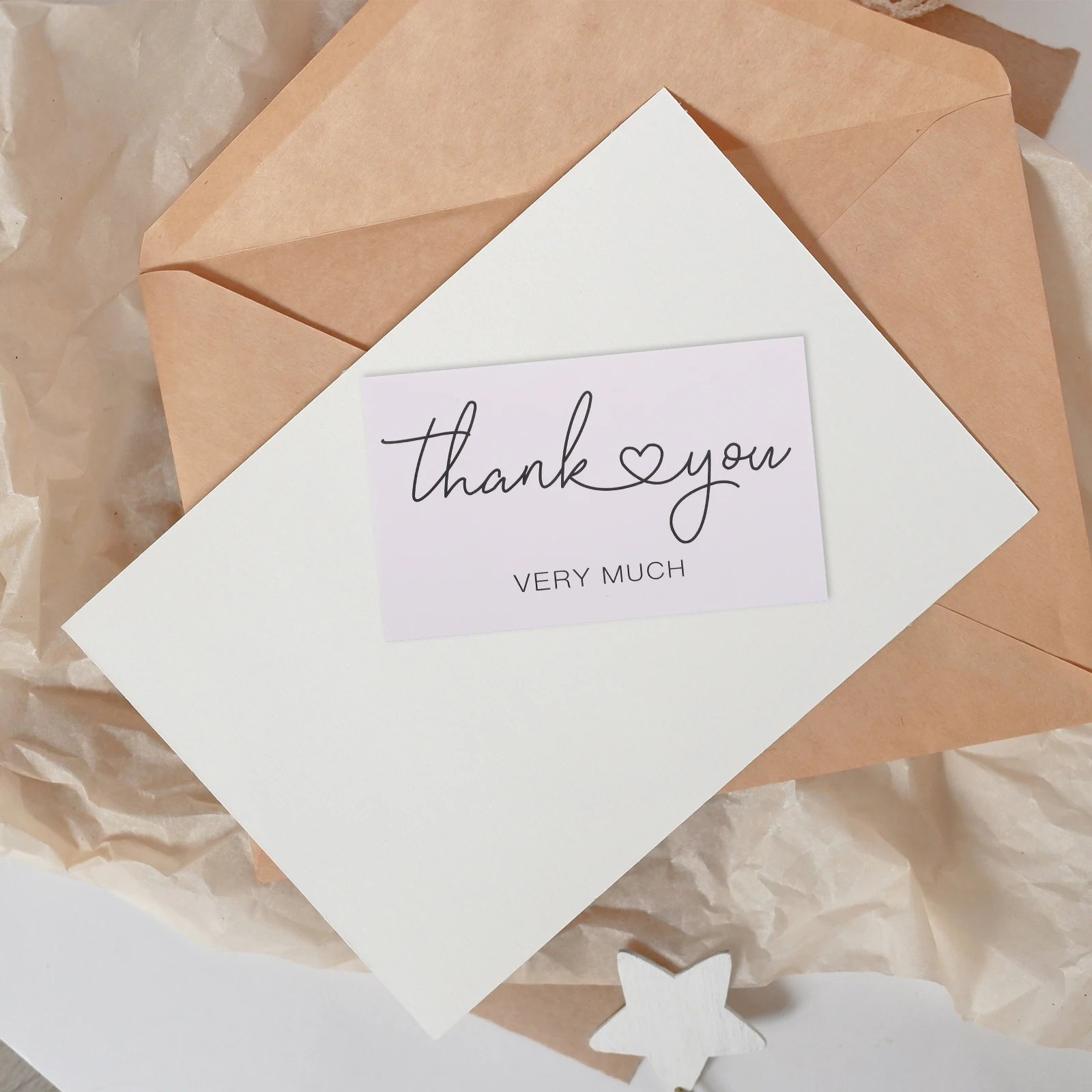 

150 Pcs Delicate Thank You Card Cards with Envelopes Paper Appreciation Gratitude