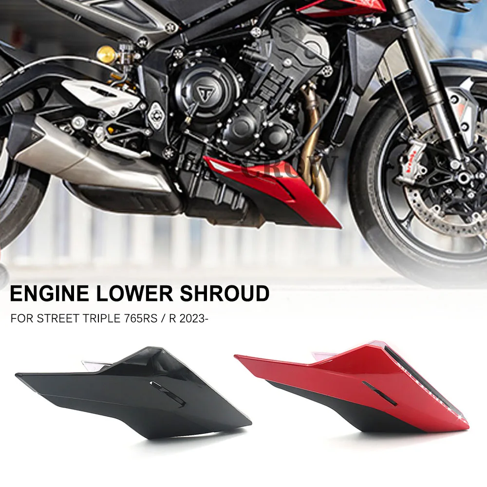 

For Street Triple 765 RS 765R 2023 2024 Motorcycle Engine Lower Spoiler Body Bellypan Fairing Protector Guard Chassis Shield