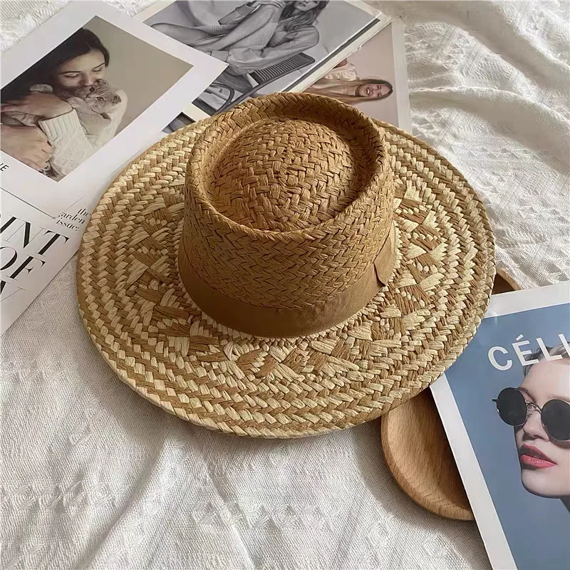 Vintage Mode Sommer Boho Stil Casual handgemachte breite Krempe Sonnenhut für Frauen und Männer Caps Urlaub Strand Sonnenhut Designer Hüte – Detail 10