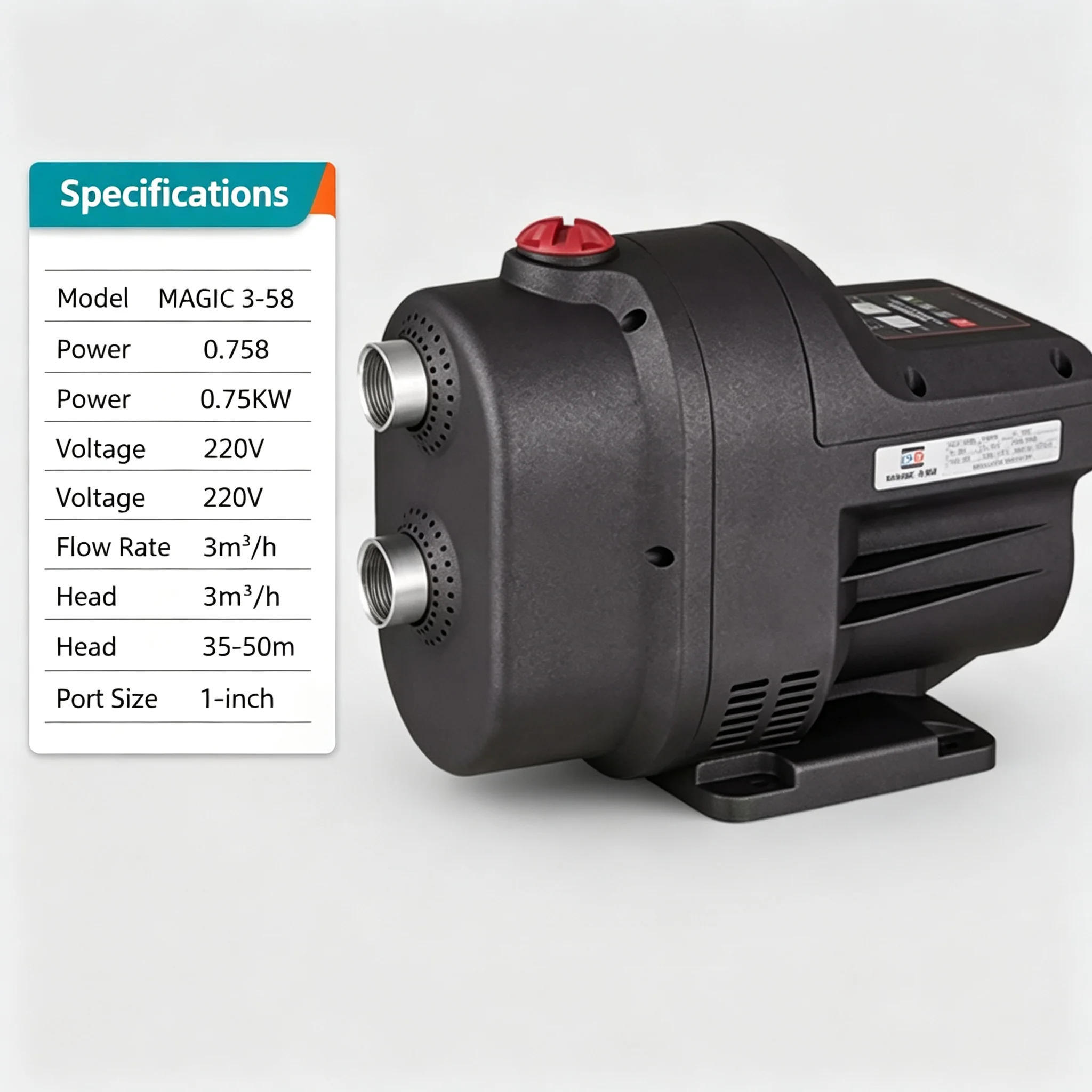 Economical permanent magnet high pressure variable frequency automatic multi-stage booster pump stainless steel view 3