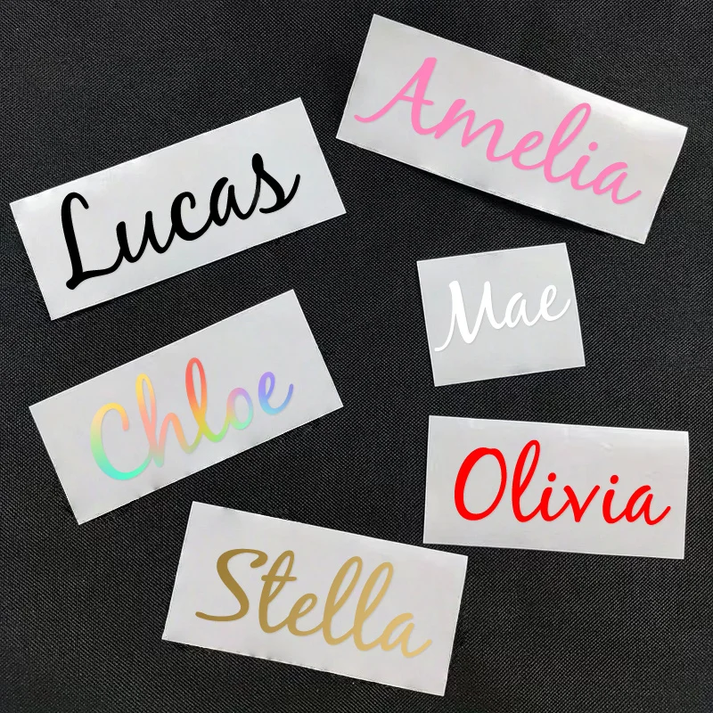 1PC Handwritten Style Custom Name Stickers Waterproof Personalized DIY Motorcycle Helmet MTB Bike Top Tube Cup Vinyl Decals