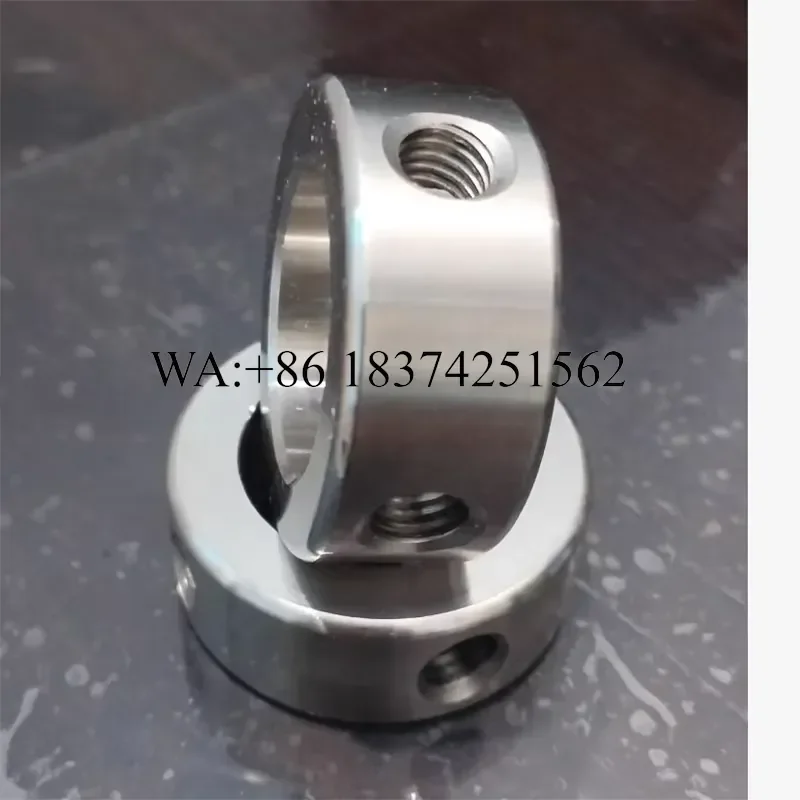 Wmwmnu 304 Stainless Steel Optical Axis Limit Collar Single Double Hole Set Screw Fixing Ring Shaft Positioning Thrust