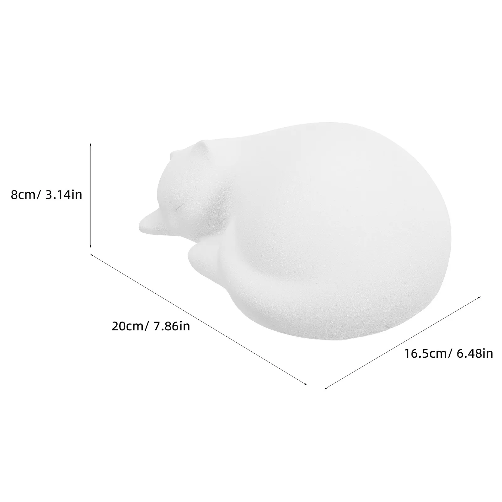 Cat-Shaped Resin Pet Urn for Cat Ashes - Elegant Memorial Sculpture with Tree Bark Texture Smooth Finish Stable Base Sympathy