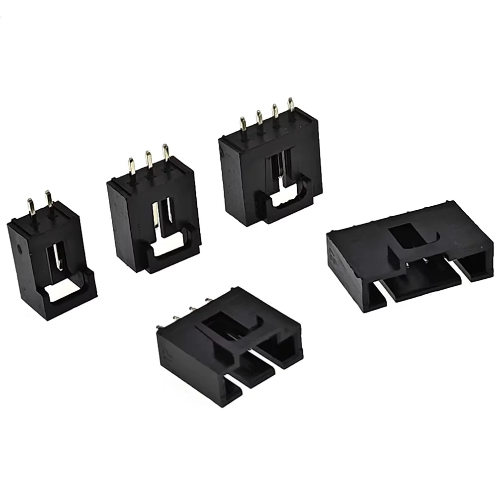 10PCS Dupont Connector MX2.54 Single Row With Belt Buckle 2.54MM Straight Pin Header Curved Pin Header 2P 3P 4P 5P 6Pin