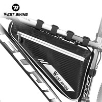 WEST BIKING Triangle Frame Bag – Large Capacity Waterproof Bicycle Tool Bag for Road & Mountain Bike Repair Accessories
