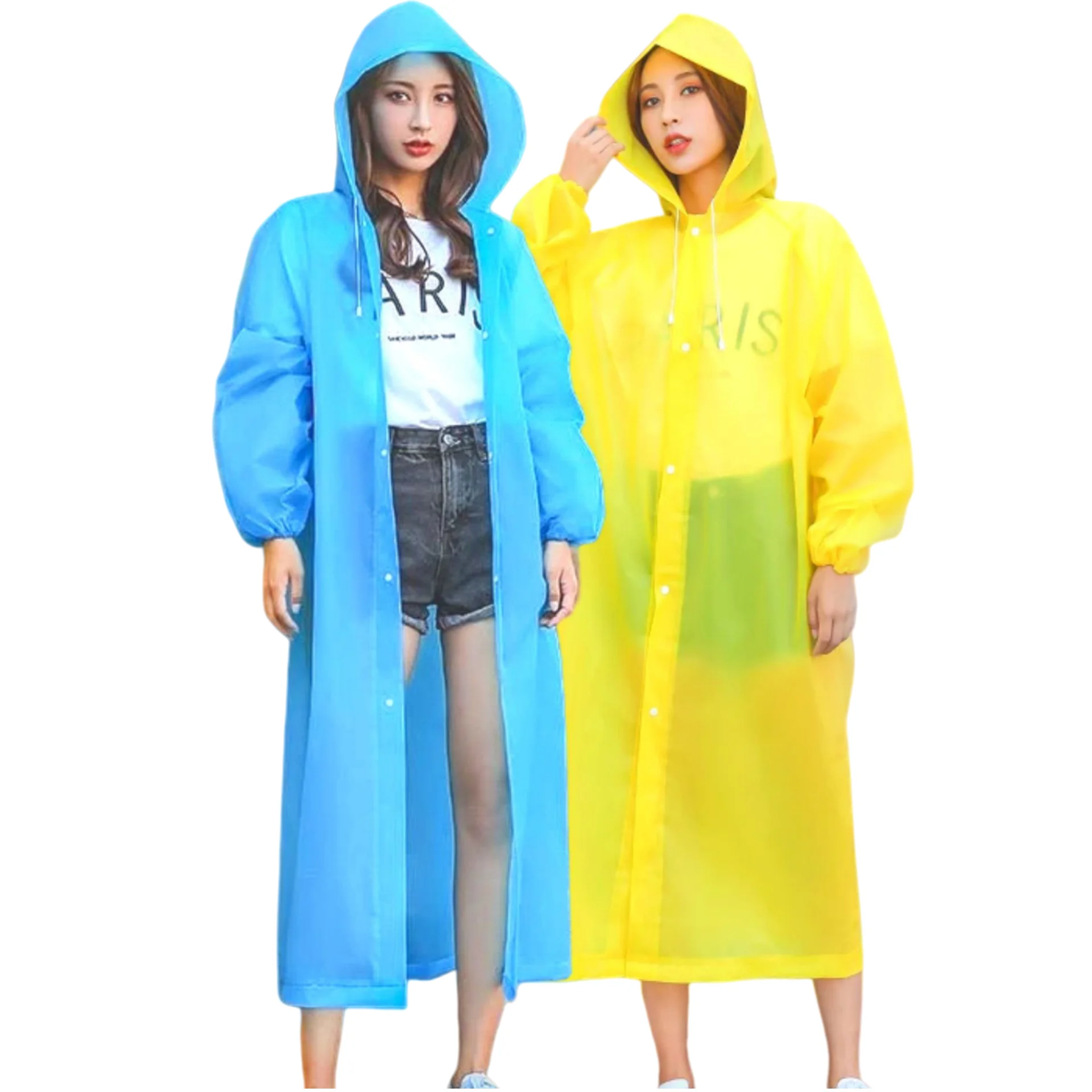 Fashion Adult Raincoat Thickened Waterproof Kids EVA Rain Coat Clear Transparent Suit Raincoats Tour Waterproof Rainwear
