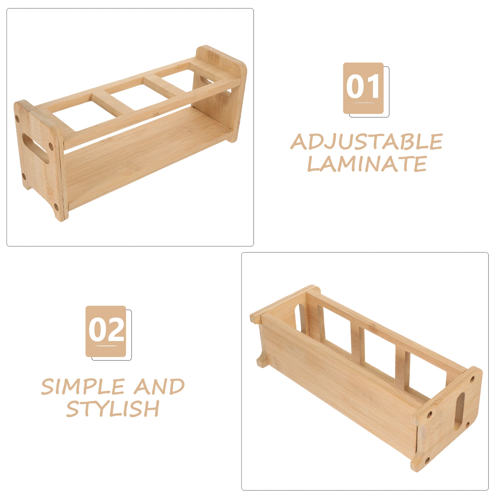 

Spice Rack ganizer Seasoning Oil Bottle Storage Stand Space Saving Kitchen Countertop Condiment Rack Wooden for Cabinet