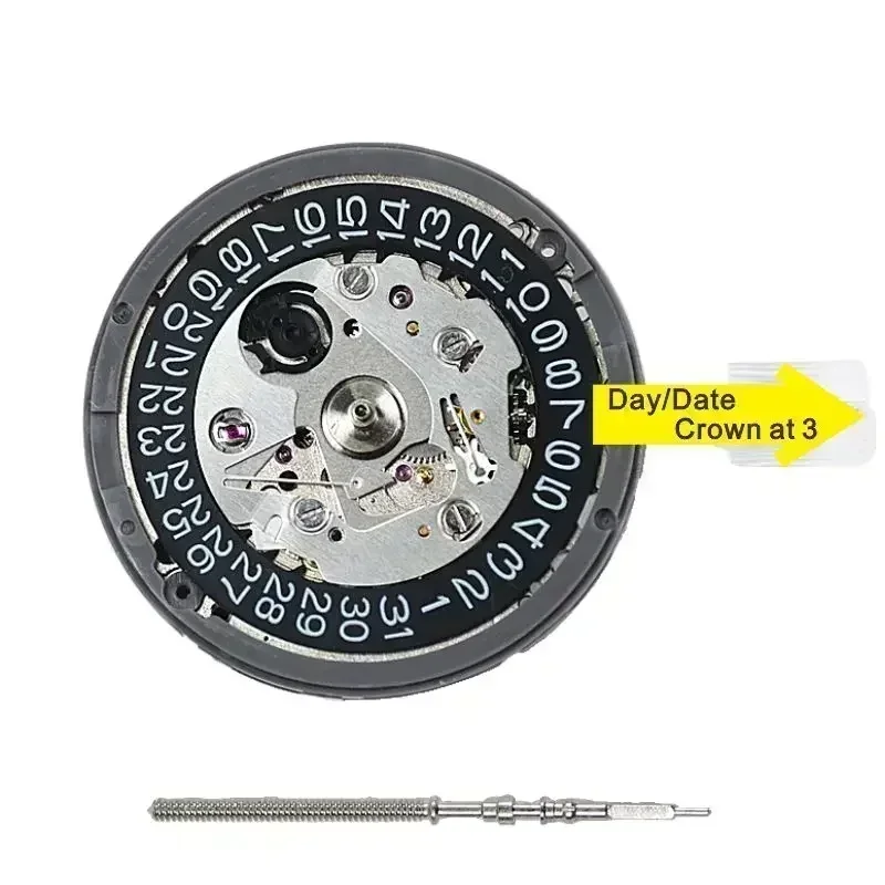 NH35A حركة ميكانيكية ممتازة NH35 عند 6 في 3.8 عند 3 عجلة التاريخ 24 جوهرة أوتوماتيكية ذاتية الملء عالية الدقة Movt استبدال