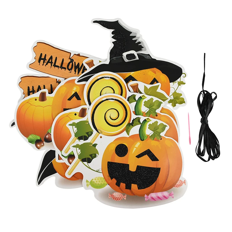 2023 Year Happy Halloween Banner Garland for Halloween Home hanging ornament Decorations Kids Child Favors Creative gift